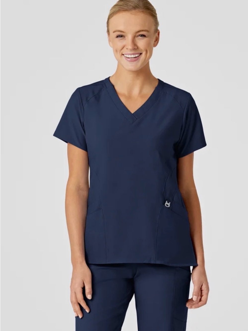 NWT Wink W123 Women’s Stylized V-Neck Scrub Top M Navy